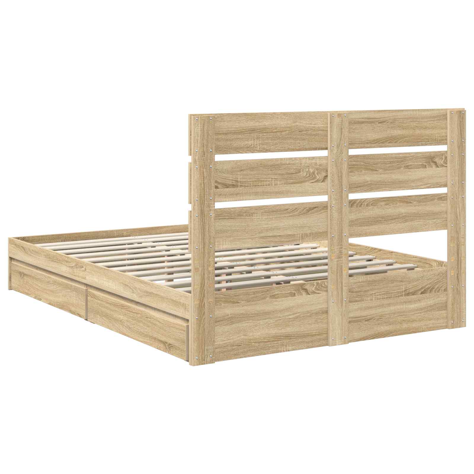 Krevet s od storage Sonoma hrast 150 x 200 cm Konstruirano drvo