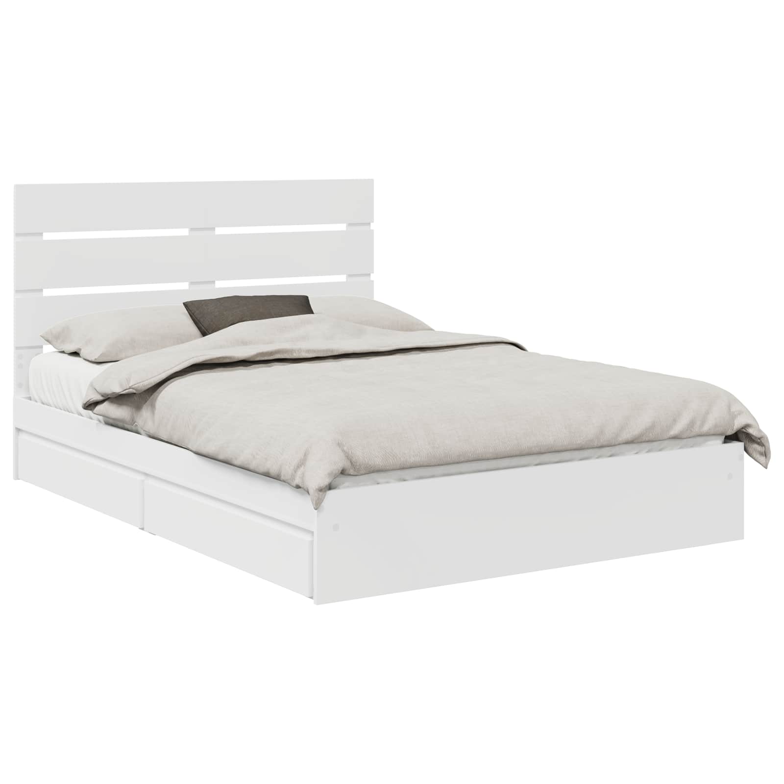 Krevet s od storage Bijelo 140 x 200 cm Konstruirano drvo