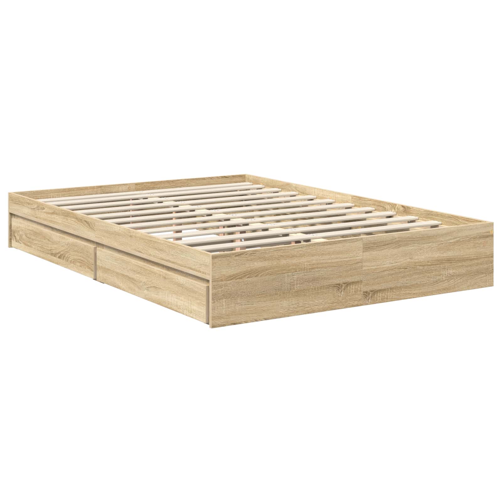 Krevet s od storage Sonoma hrast 140 x 200 cm Konstruirano drvo