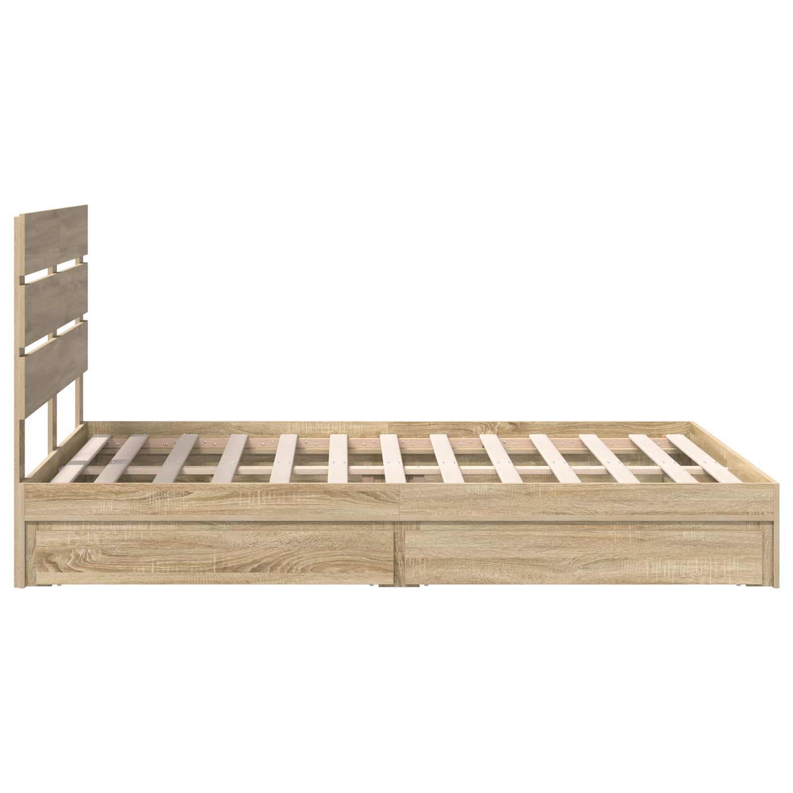 Krevet s od storage Sonoma hrast 140 x 200 cm Konstruirano drvo