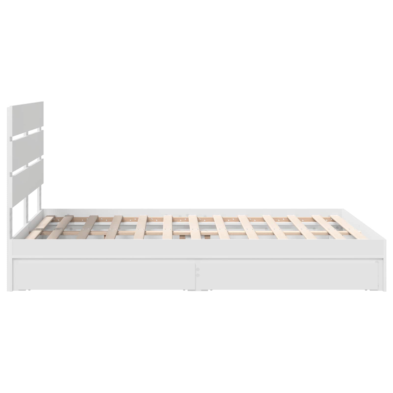 Krevet s od storage Bijelo 140 x 190 cm Konstruirano drvo
