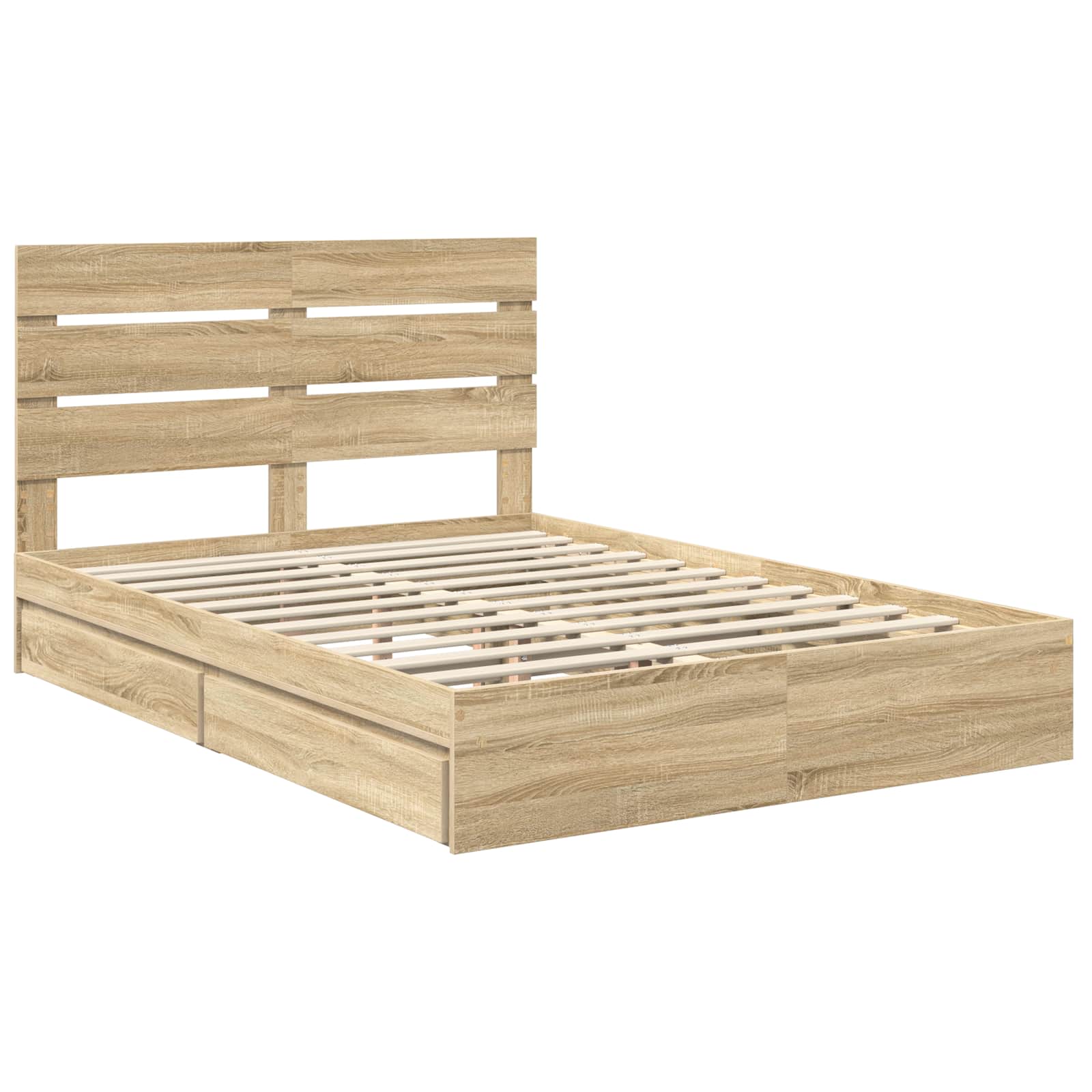 Krevet s od storage Sonoma hrast 140 x 190 cm Konstruirano drvo