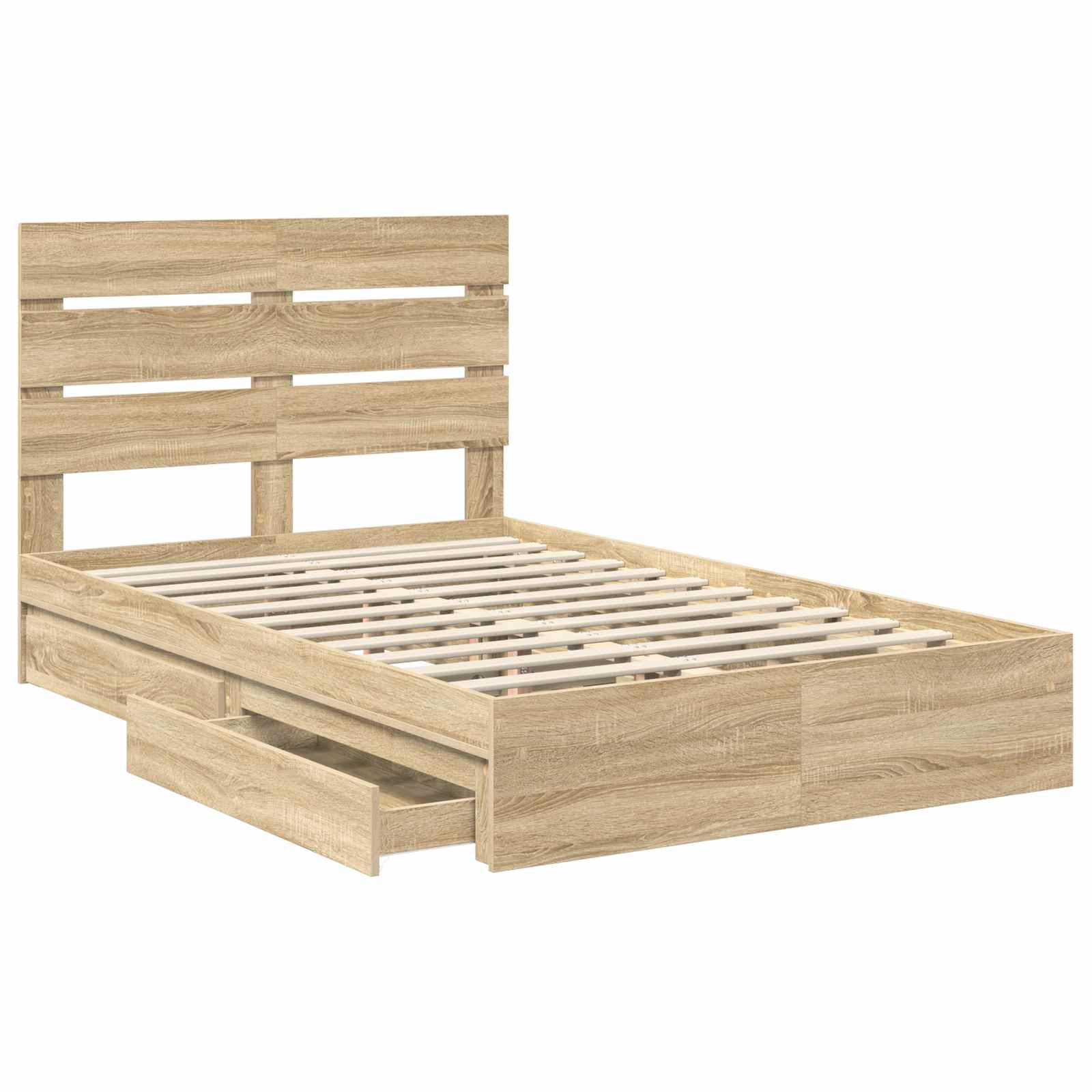 Krevet s od storage Sonoma hrast 120 x 200 cm Konstruirano drvo