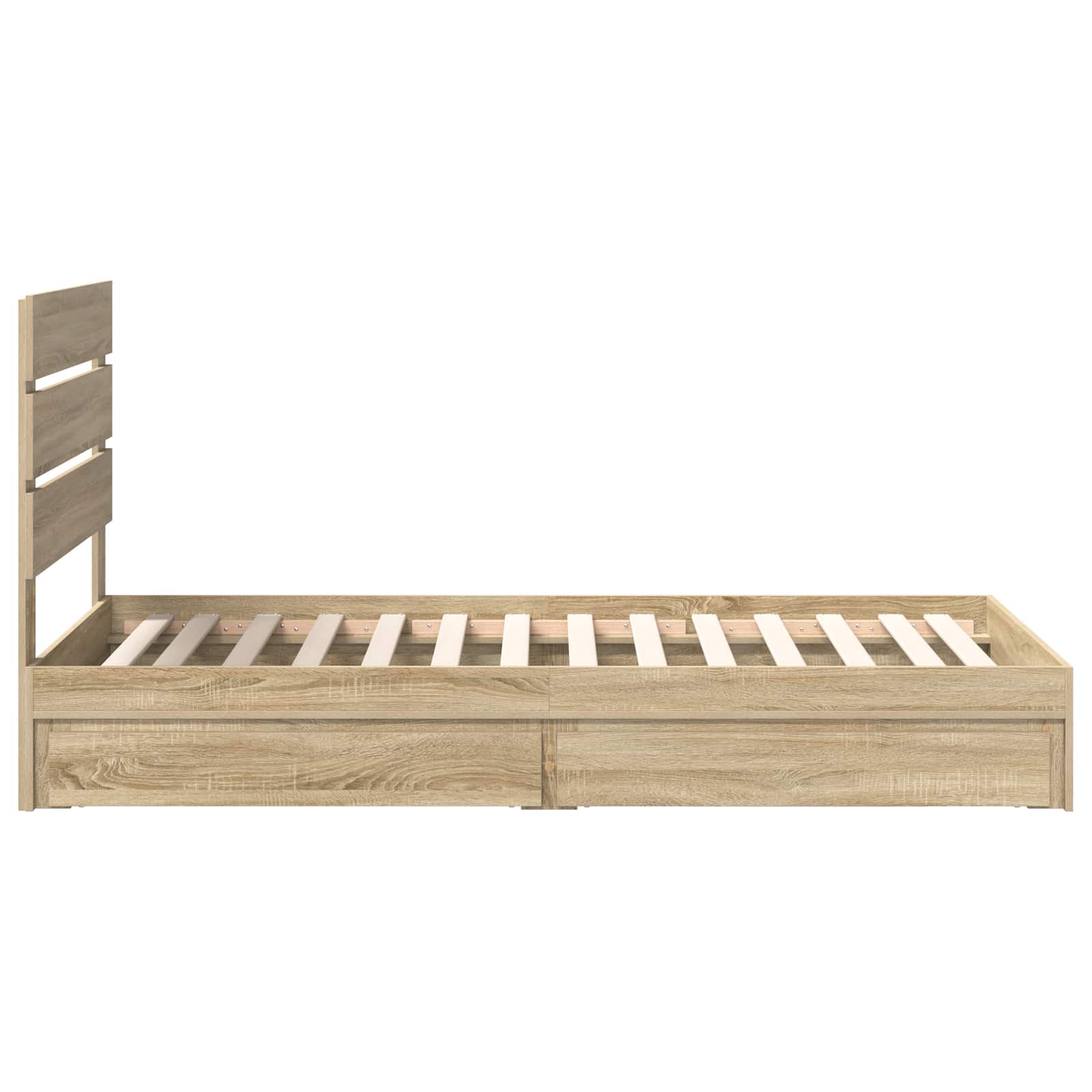 Krevet s od storage Sonoma hrast 100 x 200 cm Konstruirano drvo