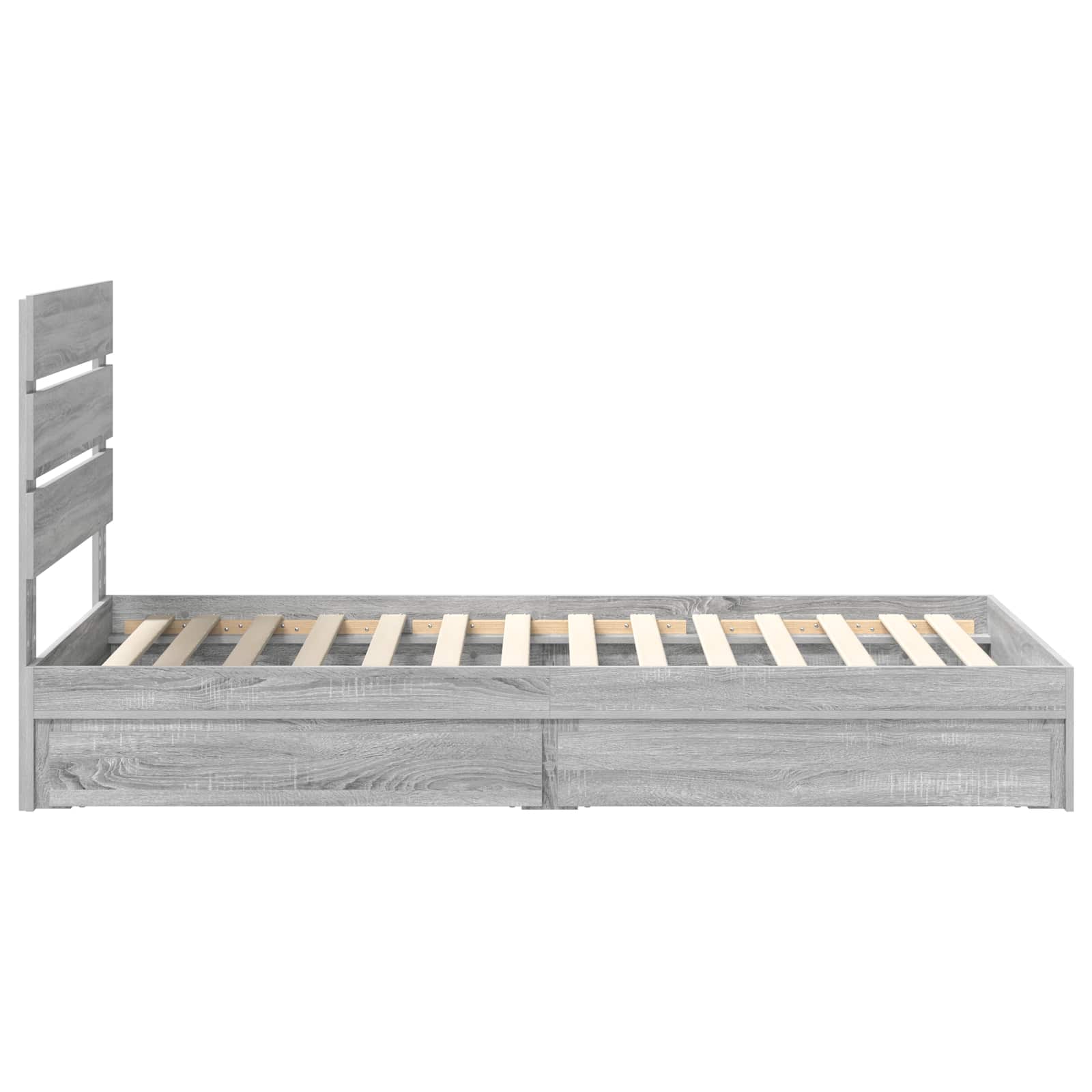 Krevet s od storage Siva Sonoma 100 x 200 cm Konstruirano drvo