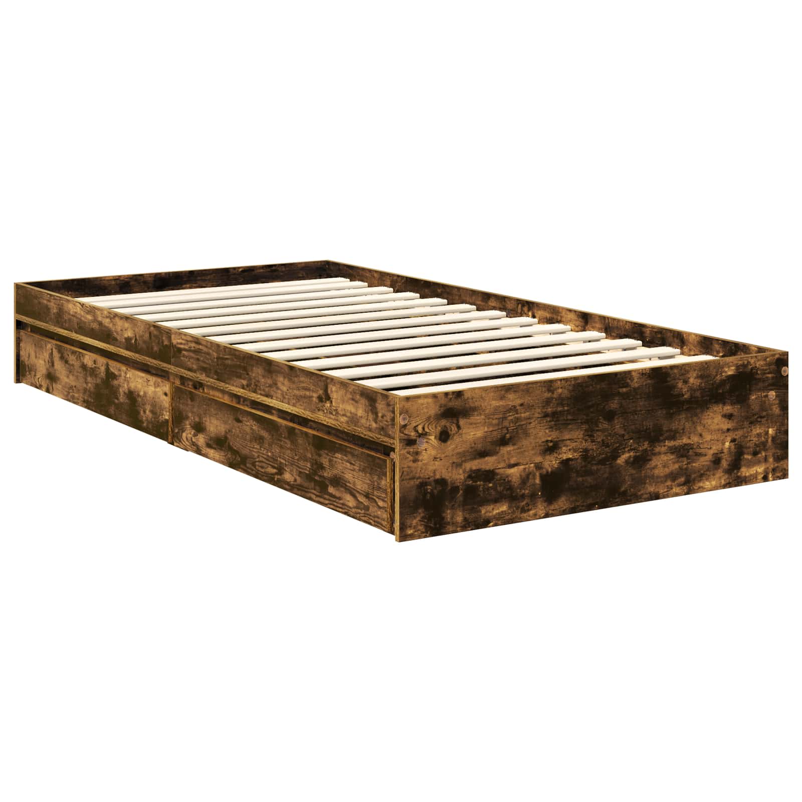 Krevet s od storage s uzglavljem Dimljeni hrast 90 x 200 cm