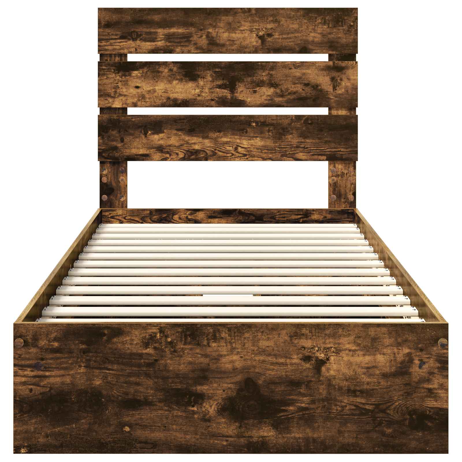Krevet s od storage s uzglavljem Dimljeni hrast 90 x 200 cm