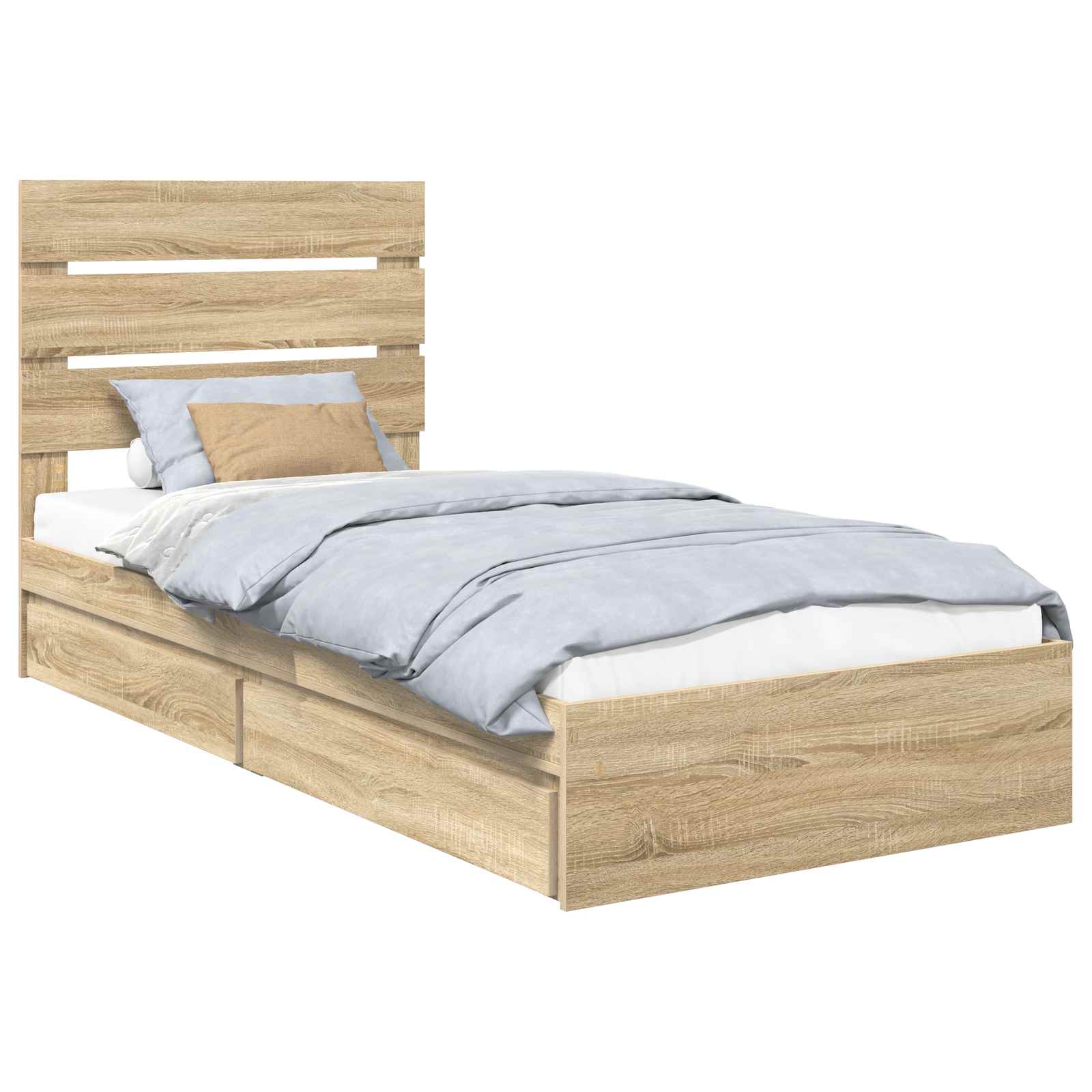 Krevet s od storage Sonoma hrast 70 x 190 cm Konstruirano drvo