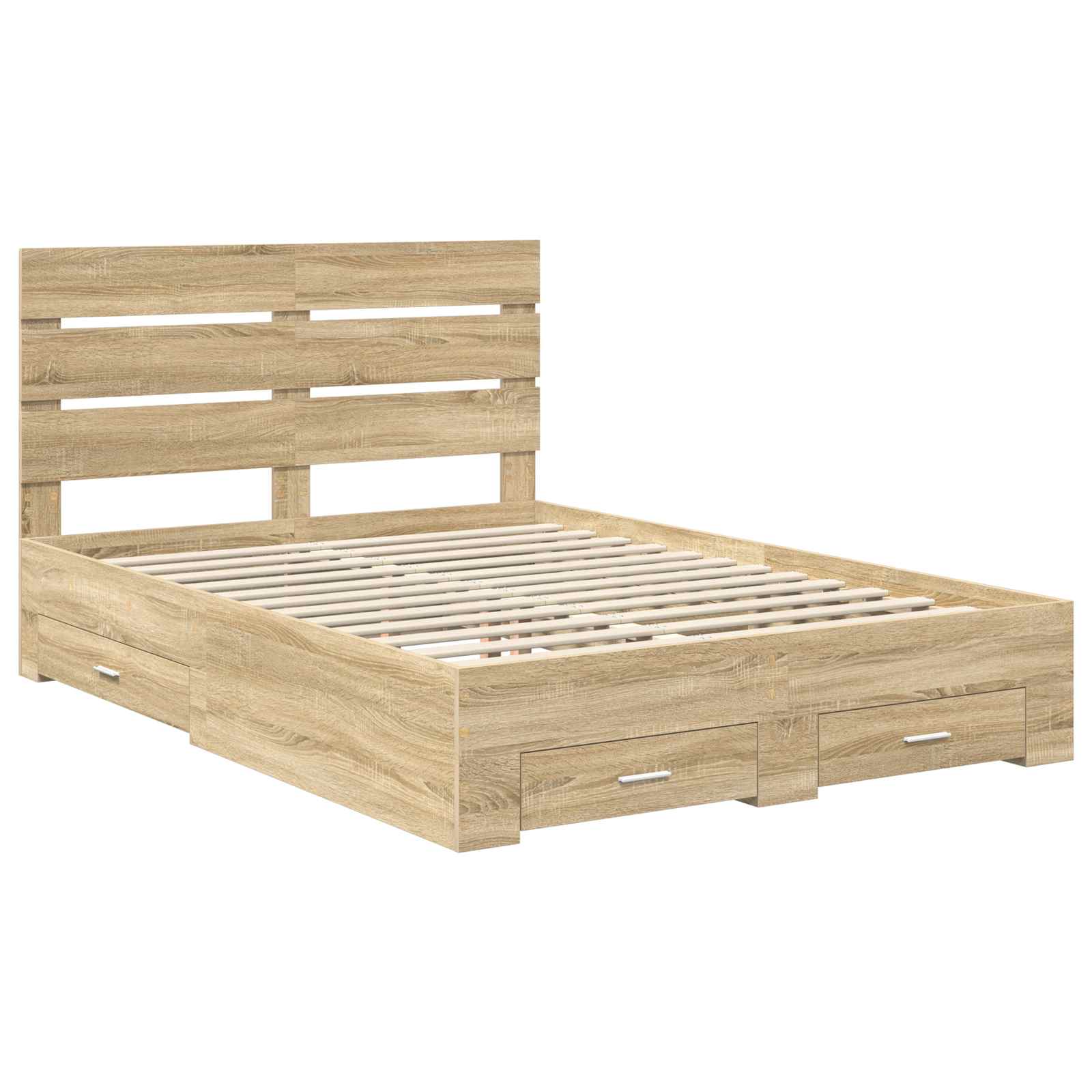Krevetna konstrukcija s ladicama Sonoma hrast 150 x 200 cm