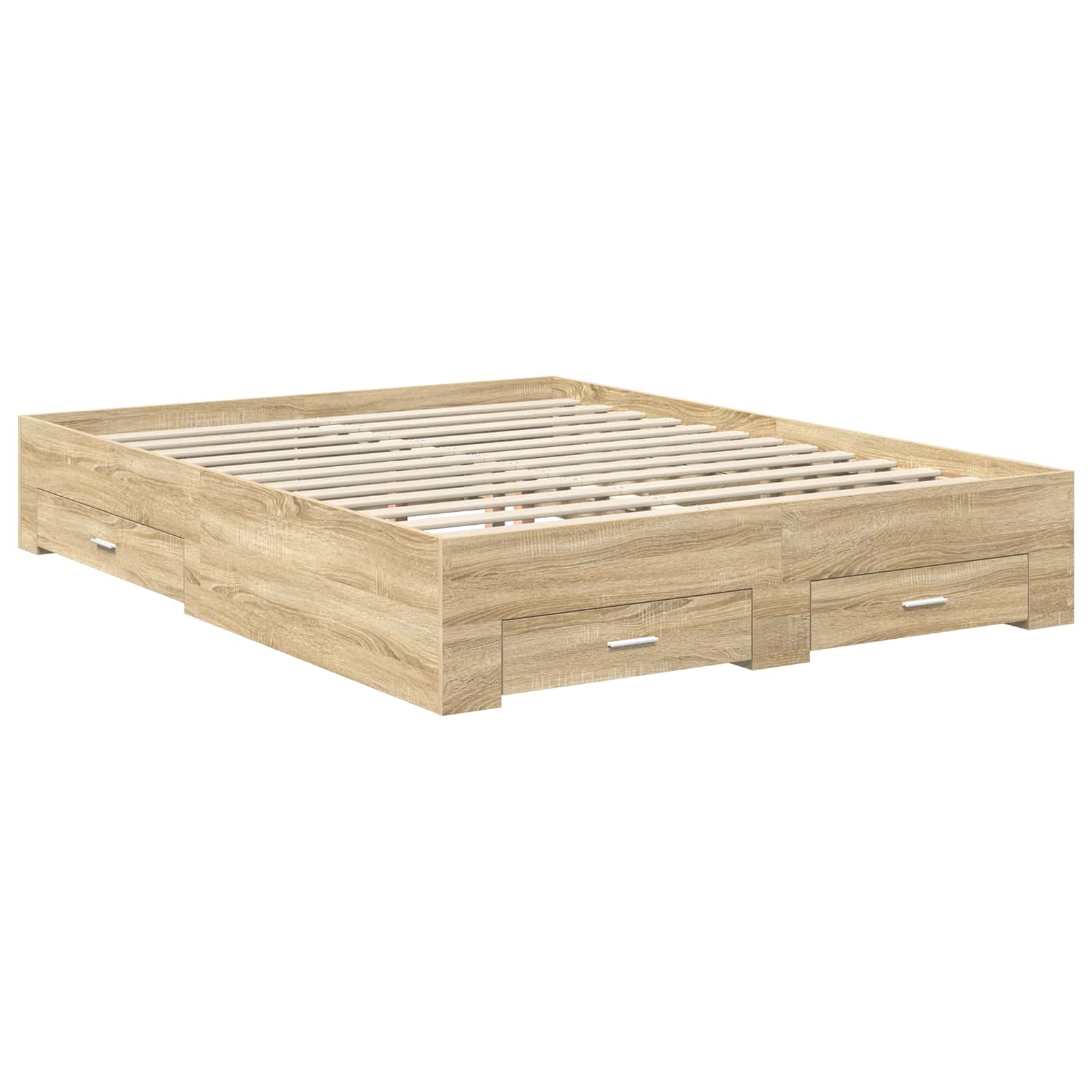 Krevetna konstrukcija s ladicama Sonoma hrast 150 x 200 cm