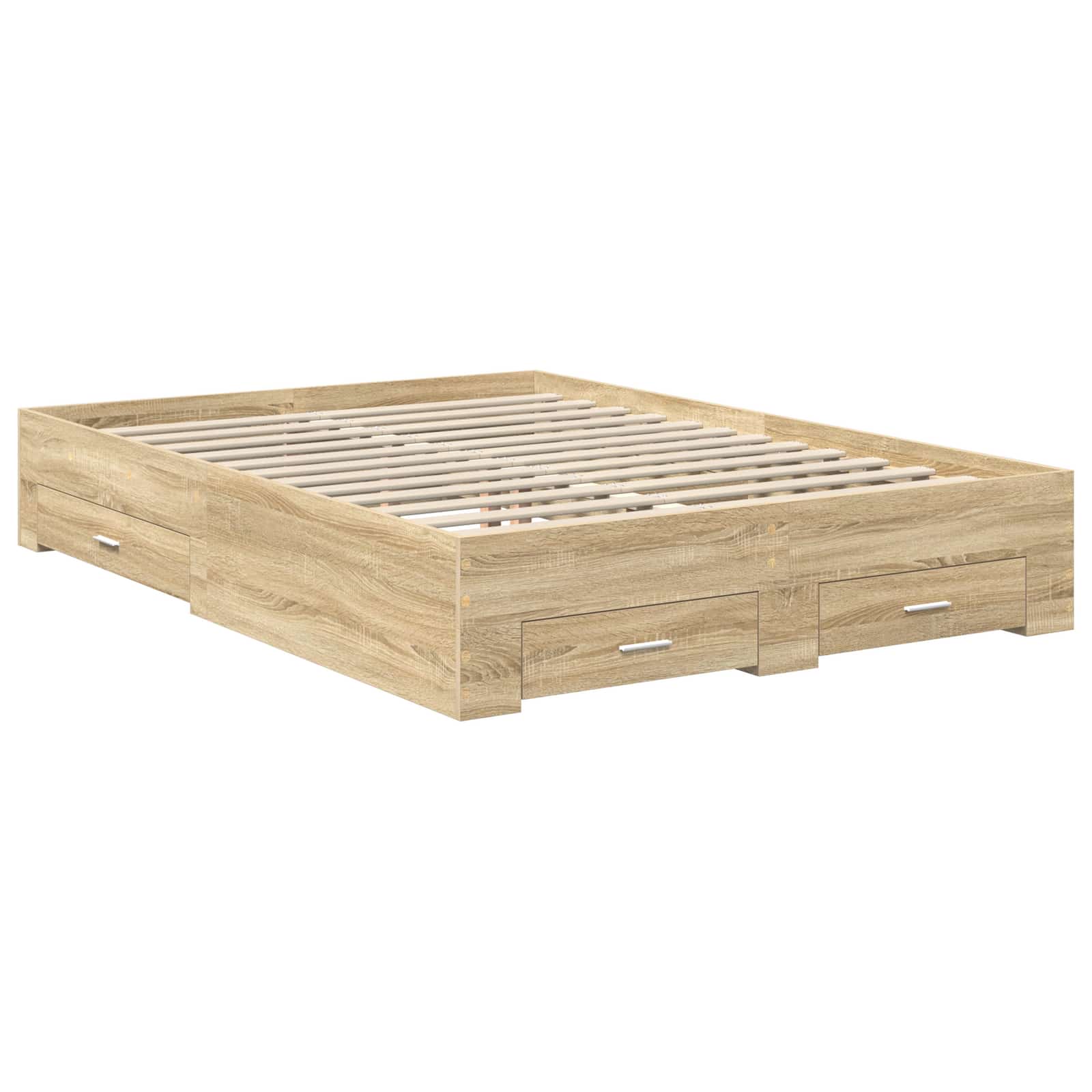 Krevetna konstrukcija s ladicama Sonoma hrast 135 x 190 cm