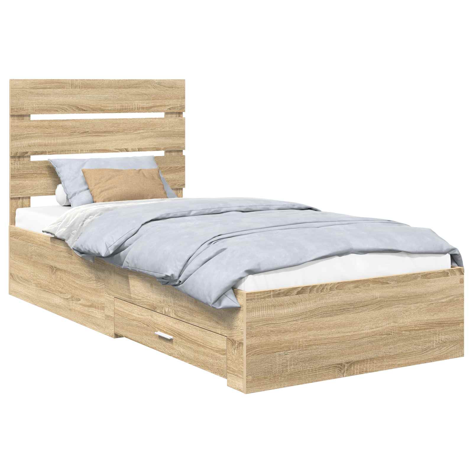 Krevetna konstrukcija s ladicama Sonoma hrast 100 x 200 cm