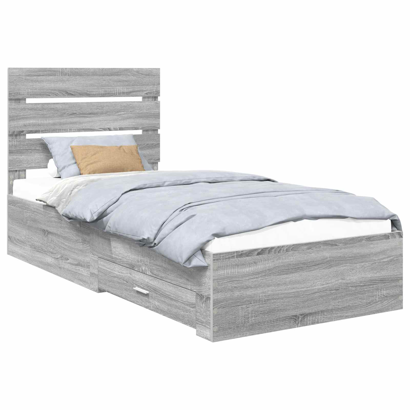 Krevetna konstrukcija Siva Sonoma 90 x 200 cm Konstruirano drvo