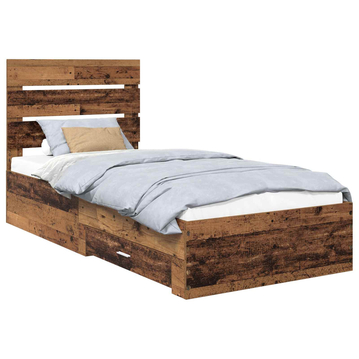 Krevetna konstrukcija Staro drvo 90 x 200 cm Konstruirano drvo Smeđa 203 x 93 x 100 cm