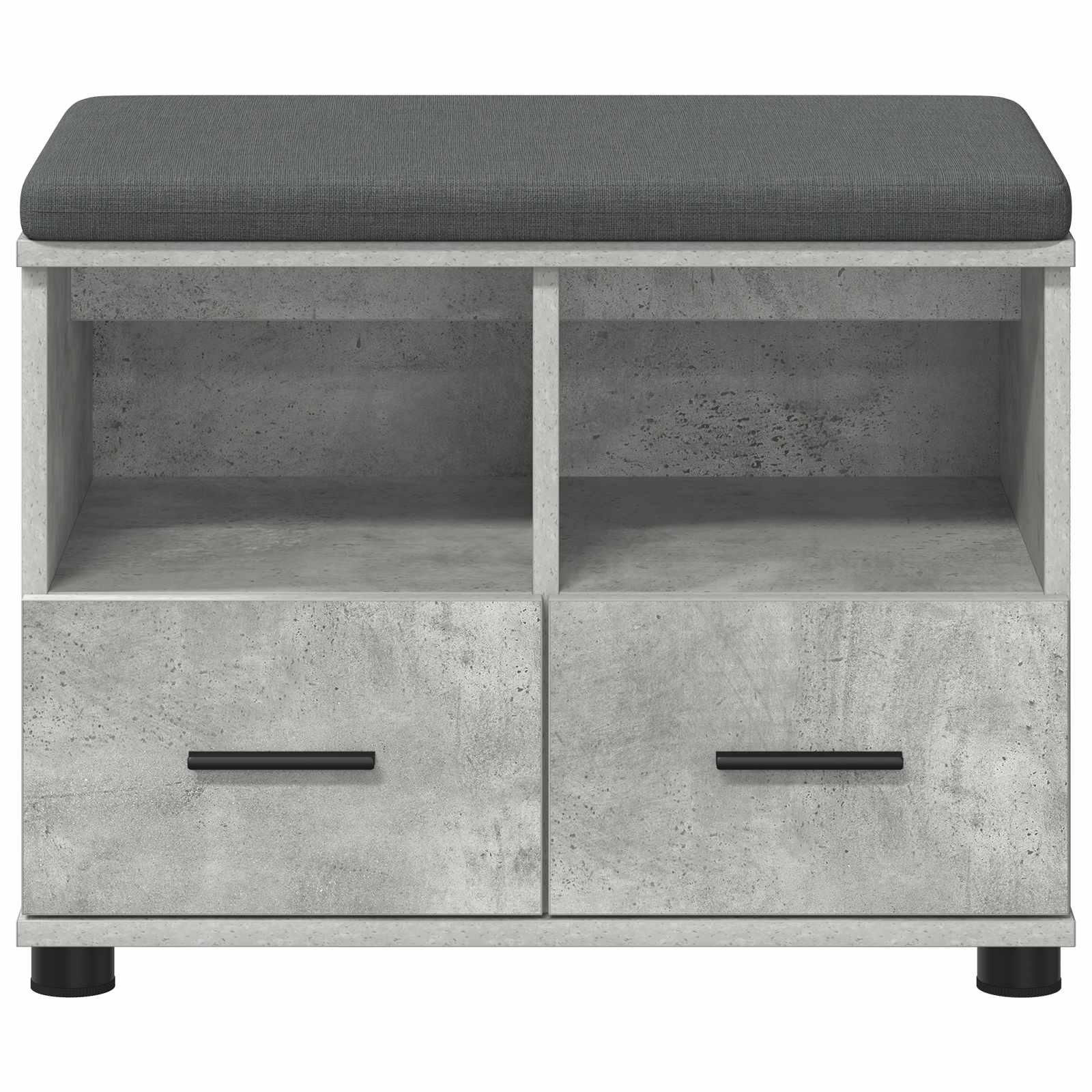 Klupa za hodnik s jastukom Betonsko Siva 60 x 38 x 46 cm