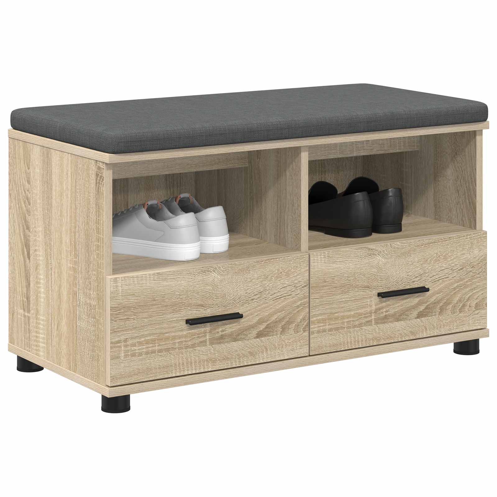Klupa za hodnik s jastukom Sonoma hrast 80 x 38 x 46 cm