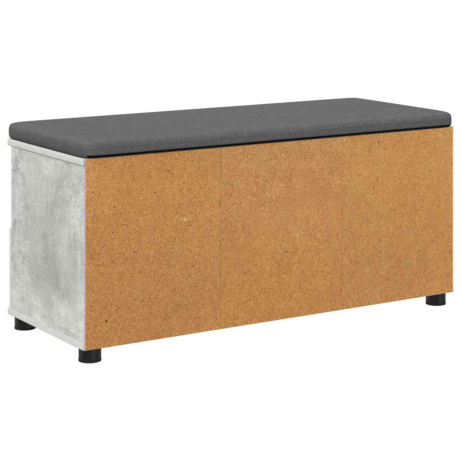 Klupa za hodnik s jastukom Betonsko Siva 100 x 38 x 46 cm