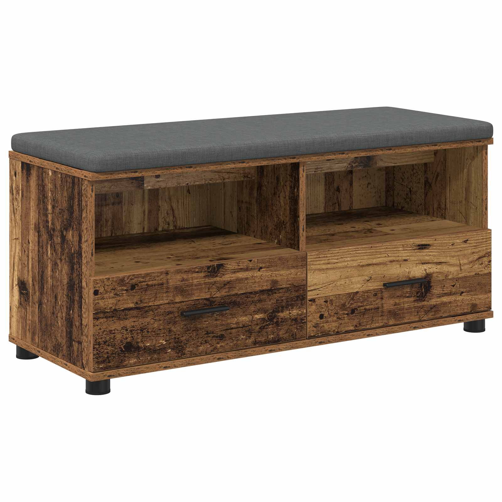 Klupa za hodnik s jastukom Staro drvo 100 x 38 x 46 cm