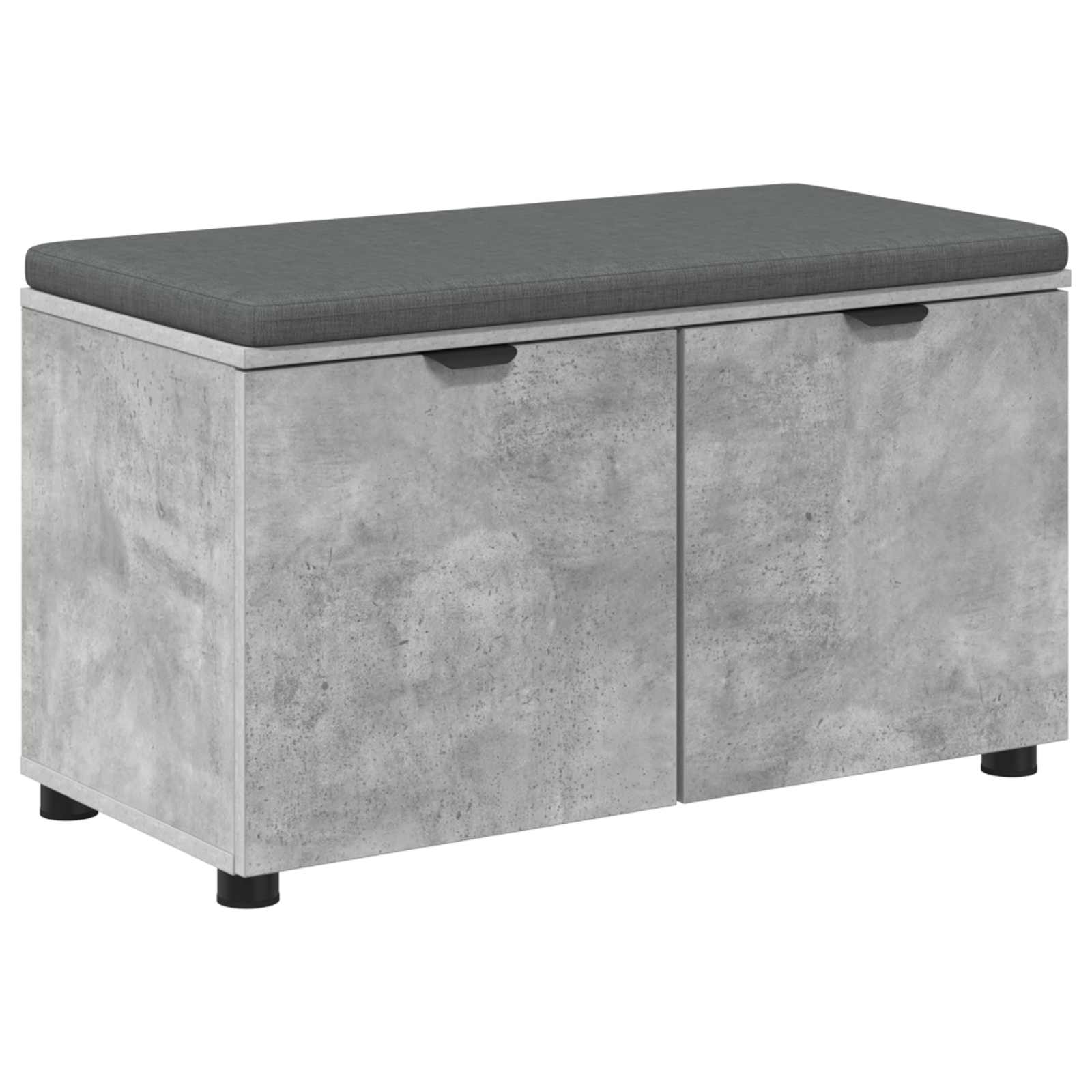 Klupa za hodnik s jastukom Betonsko Siva 80 x 38 x 46 cm