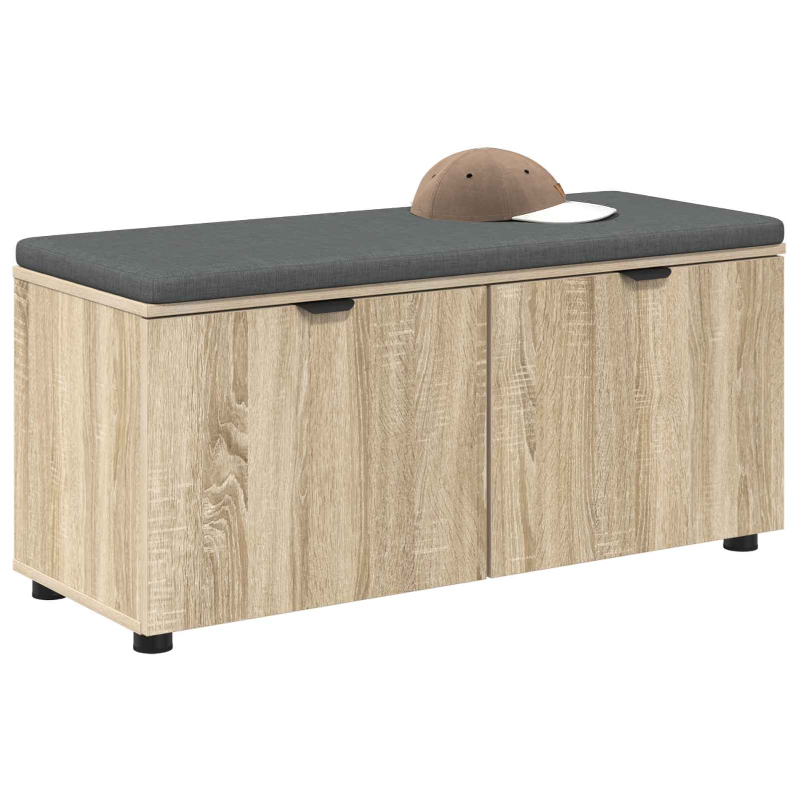 Klupa za hodnik s jastukom Sonoma hrast 100 x 38 x 46 cm