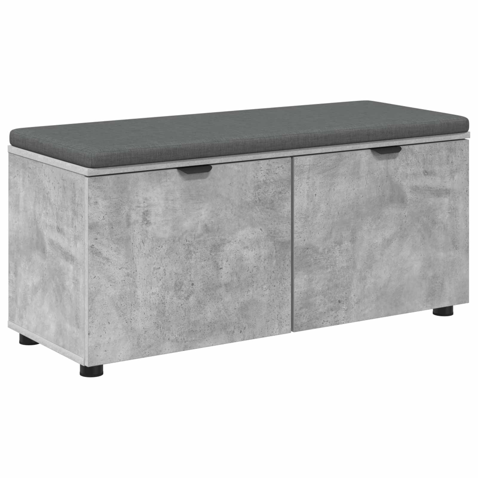Klupa za hodnik s jastukom Betonsko Siva 100 x 38 x 46 cm