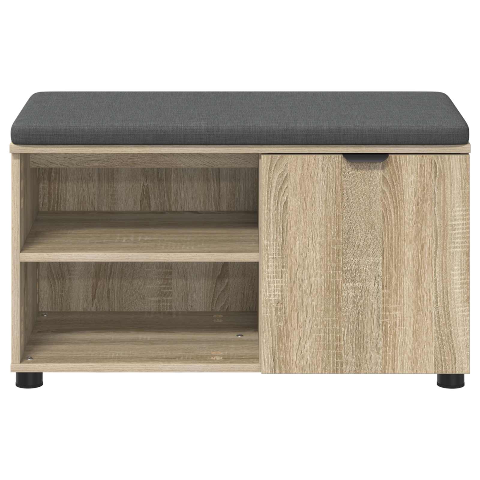 Klupa za hodnik s jastukom Sonoma hrast 80 x 38 x 46 cm