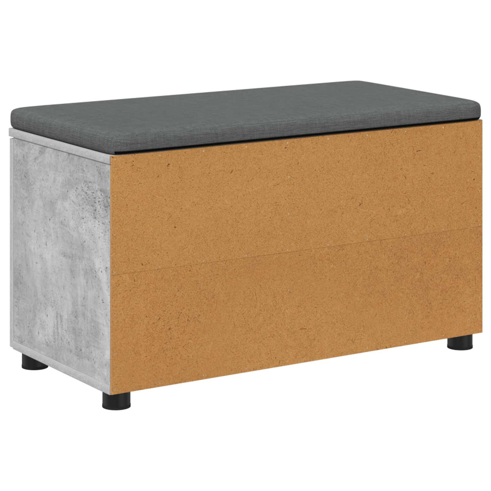 Klupa za hodnik s jastukom Betonsko Siva 80 x 38 x 46 cm