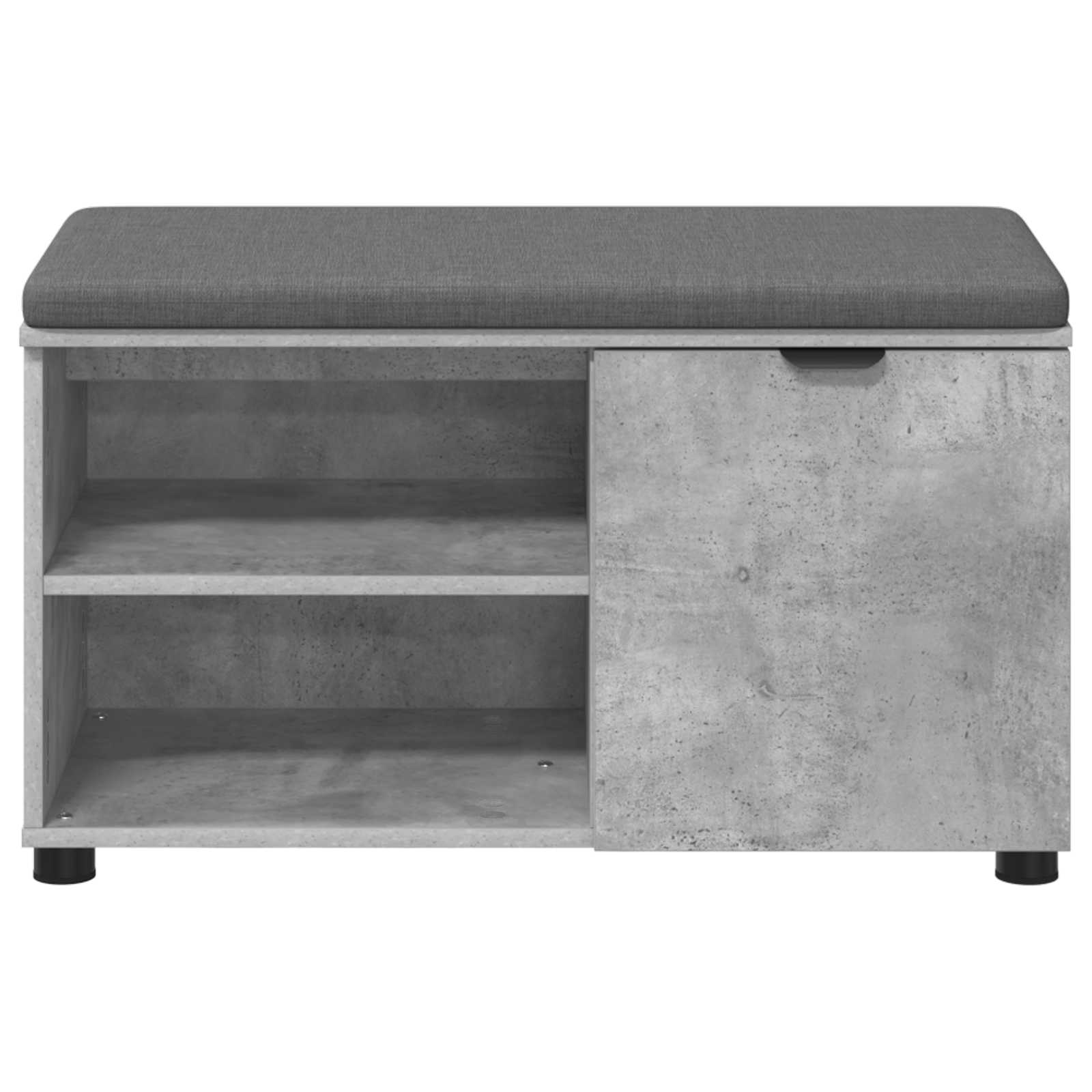 Klupa za hodnik s jastukom Betonsko Siva 80 x 38 x 46 cm