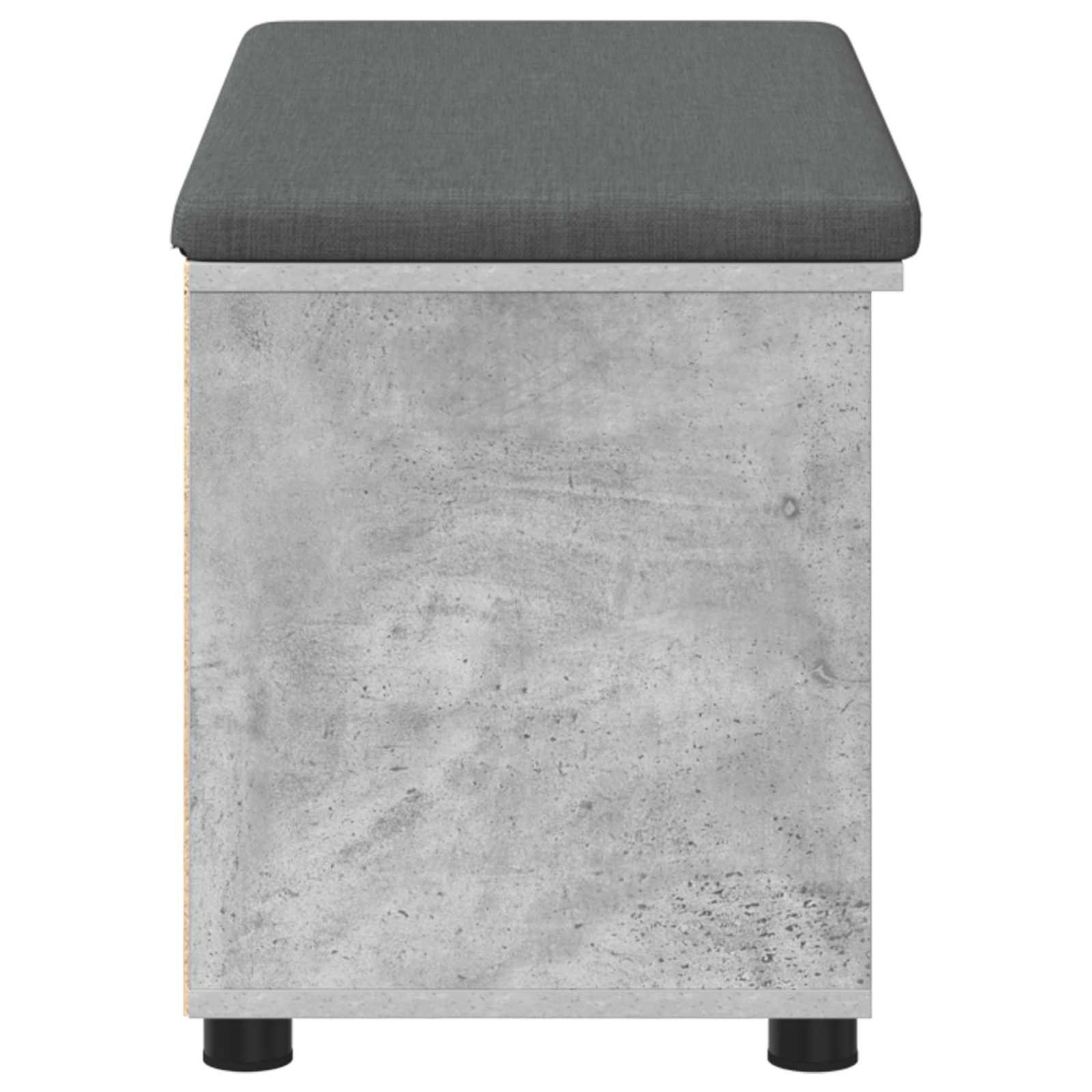 Klupa za hodnik s jastukom Betonsko Siva 80 x 38 x 46 cm