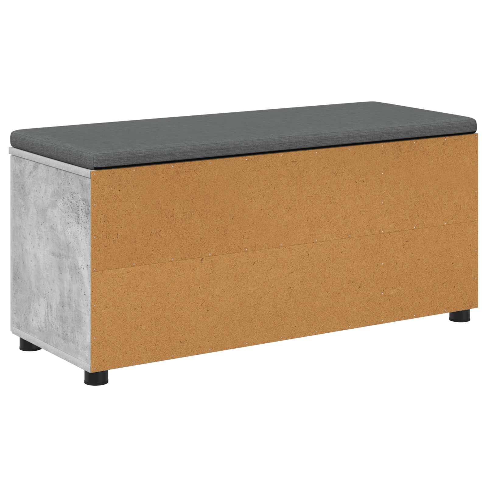 Klupa za hodnik s jastukom Betonsko Siva 100 x 38 x 46 cm