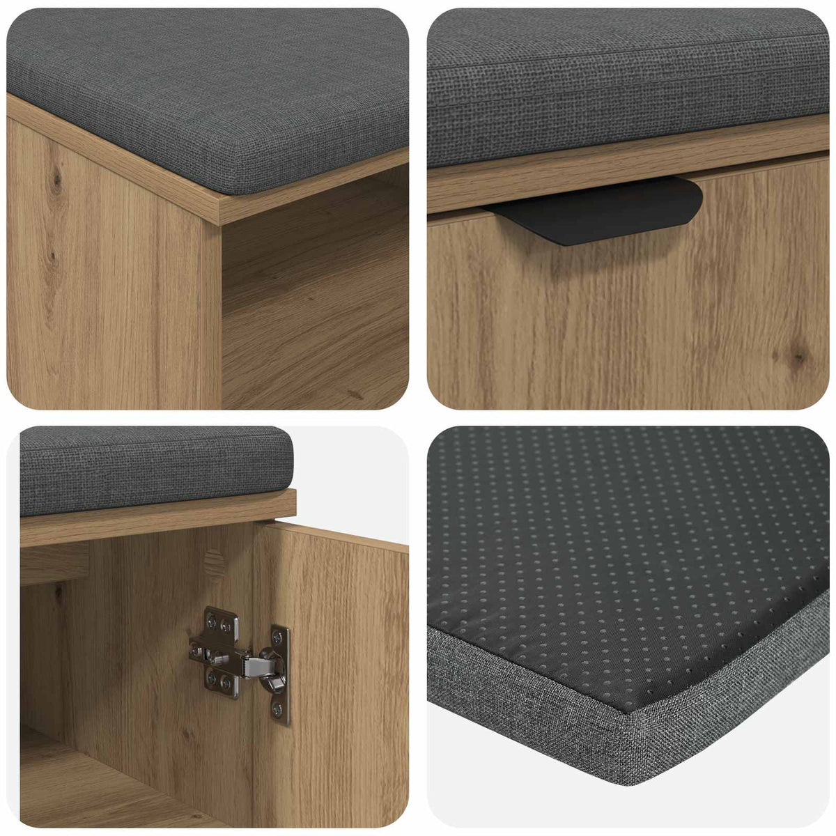 Klupa za hodnik Zanatski Hrast 100 x 38 x 46 cm