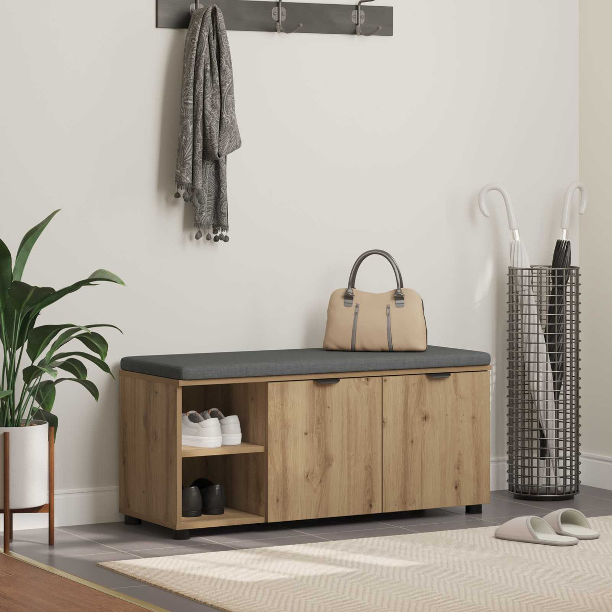 Klupa za hodnik Zanatski Hrast 100 x 38 x 46 cm