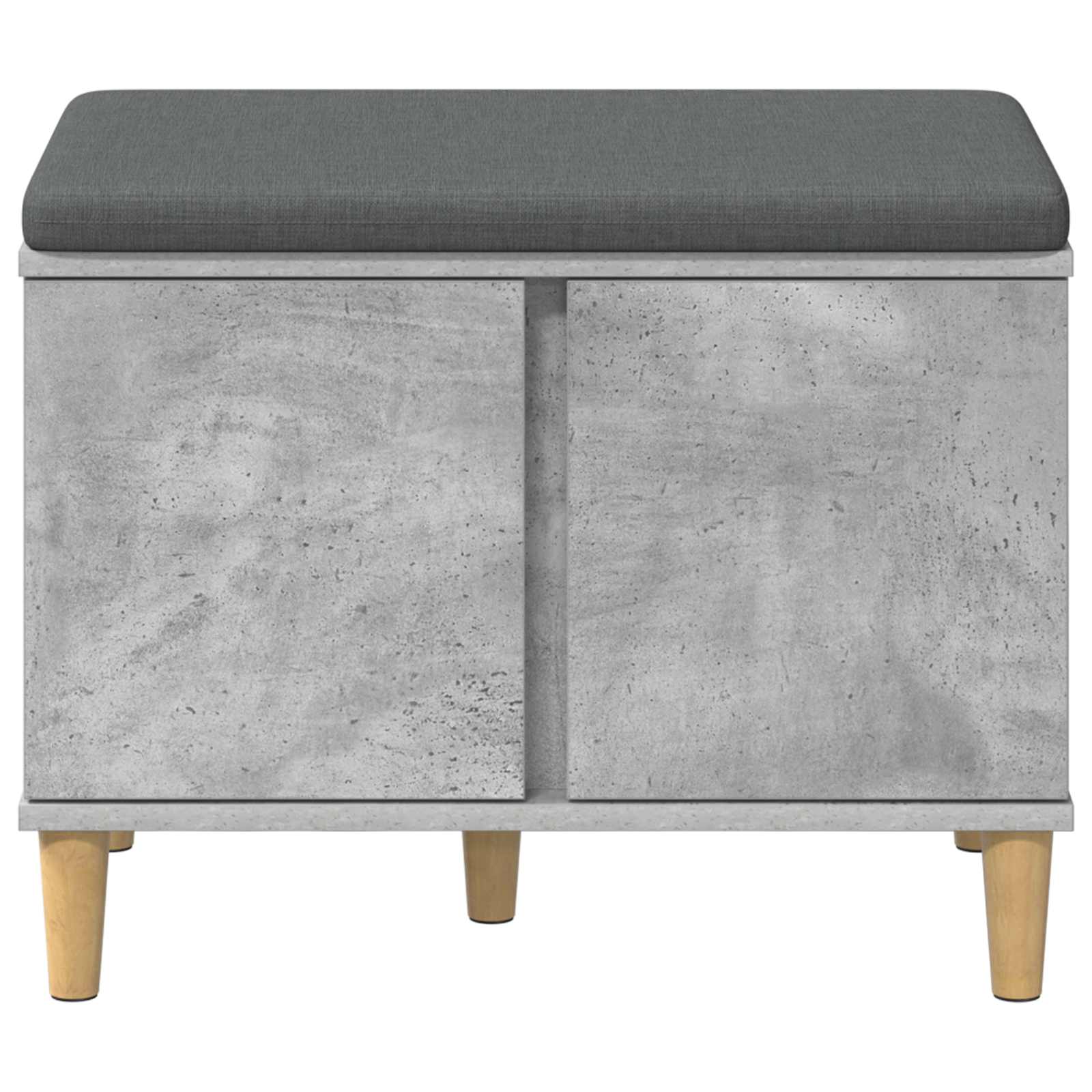Klupa za hodnik s jastukom Betonsko Siva 60 x 38 x 46 cm