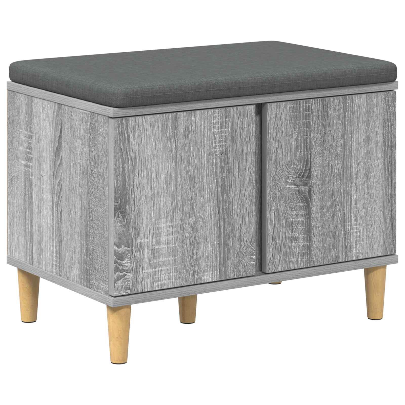 Klupa za hodnik s jastukom Sivi Sonoma 60 x 38 x 46 cm
