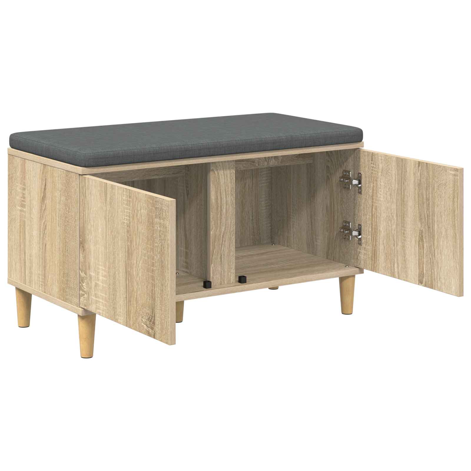 Klupa za hodnik s jastukom Sonoma hrast 80 x 38 x 46 cm