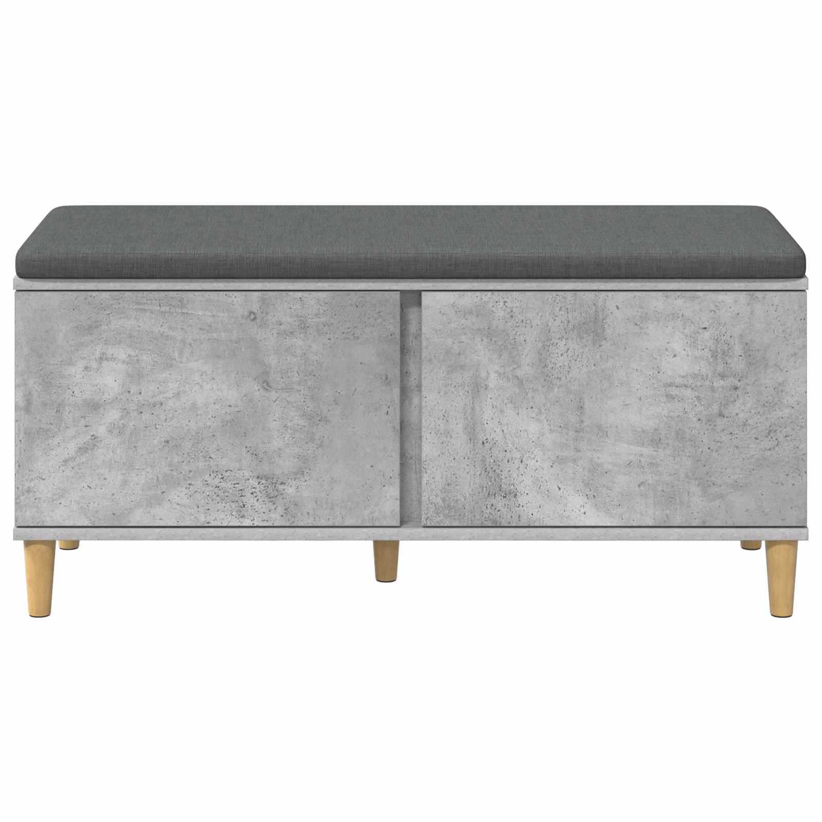Klupa za hodnik s jastukom Betonsko Siva 100 x 38 x 46 cm