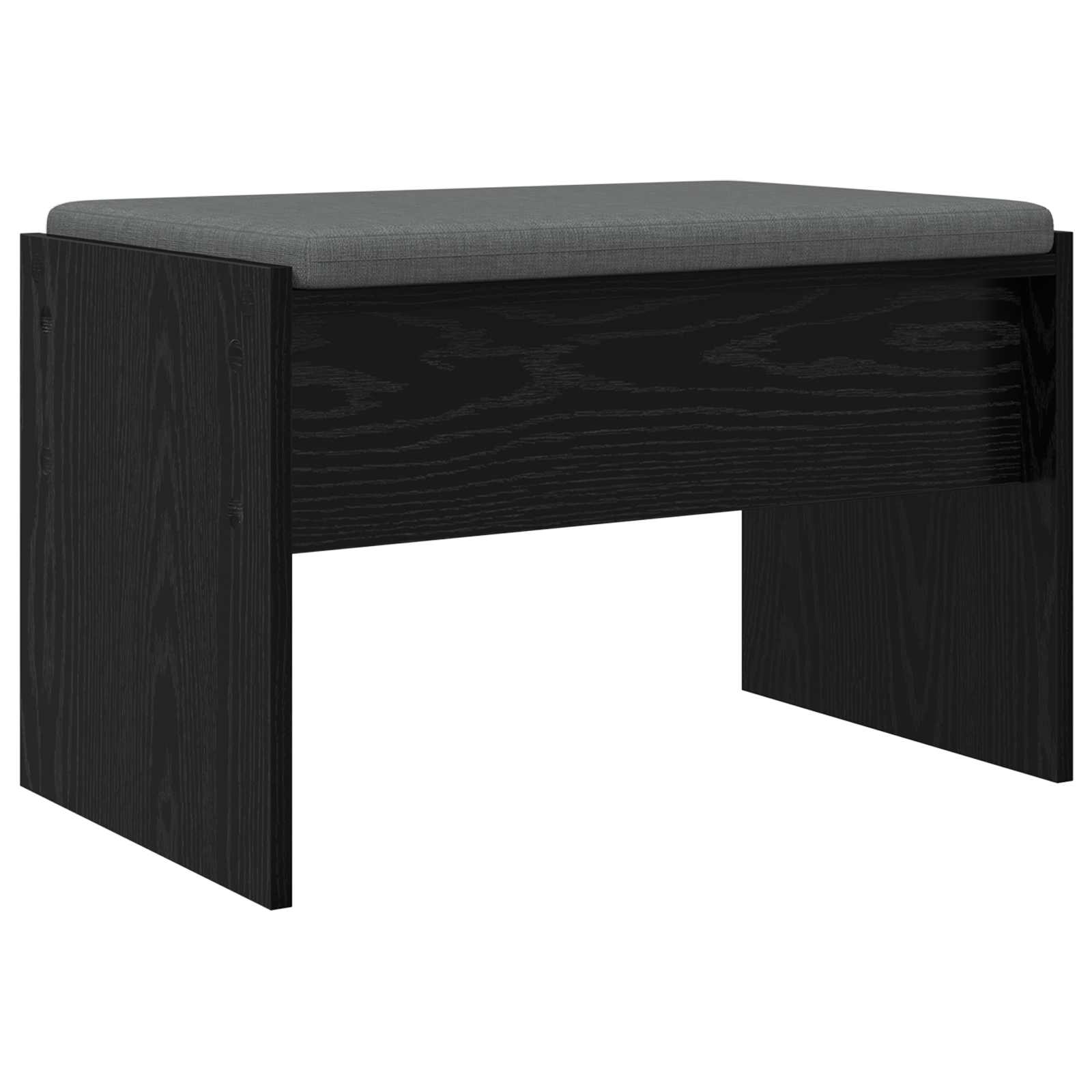 Klupa za hodnik s jastukom Crni hrast 63 x 38 x 40 cm