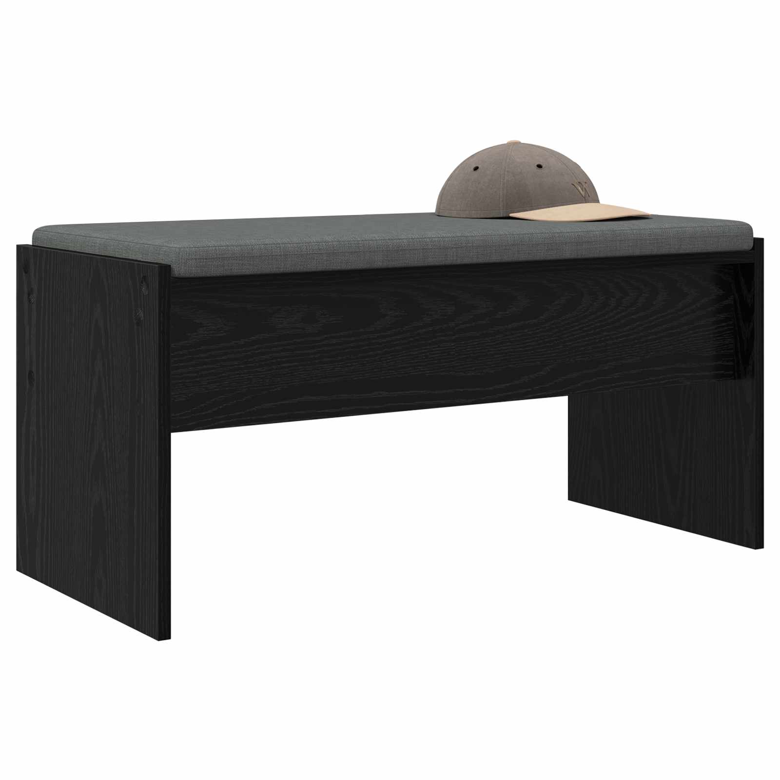 Klupa za hodnik s jastukom Crni hrast 83 x 38 x 40 cm