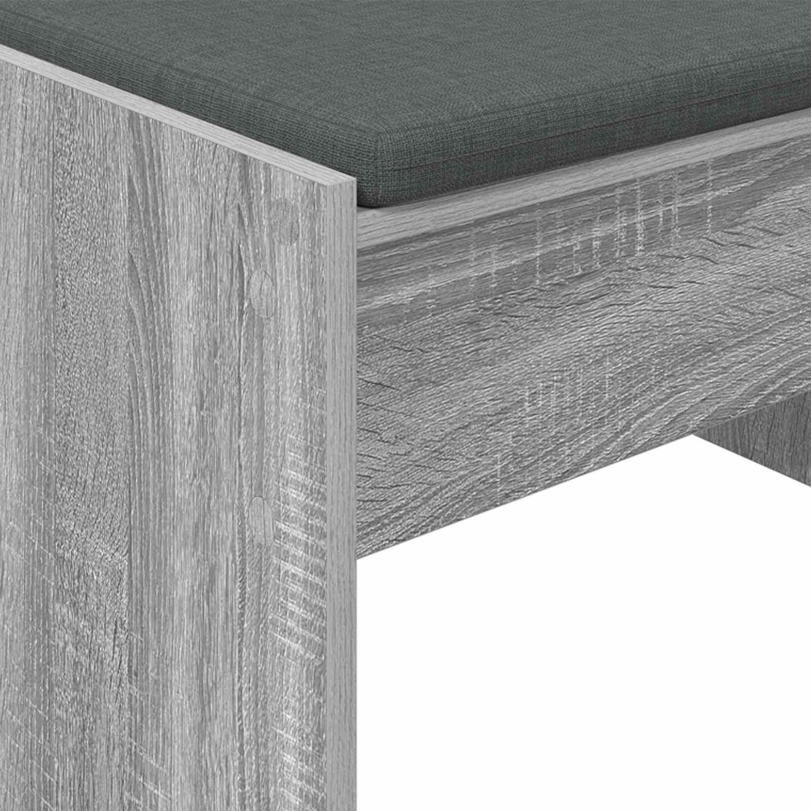 Klupa za hodnik s jastukom Siva Sonoma 103 x 38 x 40 cm