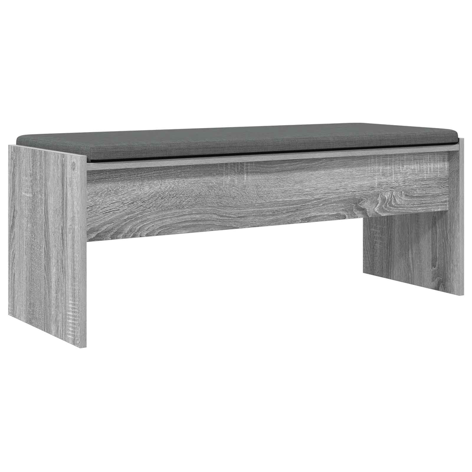 Klupa za hodnik s jastukom Siva Sonoma 103 x 38 x 40 cm