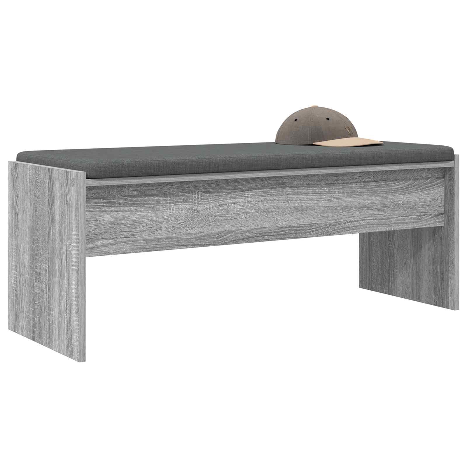 Klupa za hodnik s jastukom Siva Sonoma 103 x 38 x 40 cm