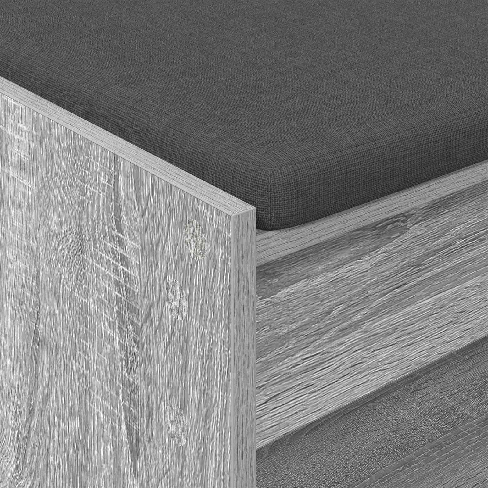 Klupa za hodnik s jastukom Sivi Sonoma 63 x 38 x 45 cm