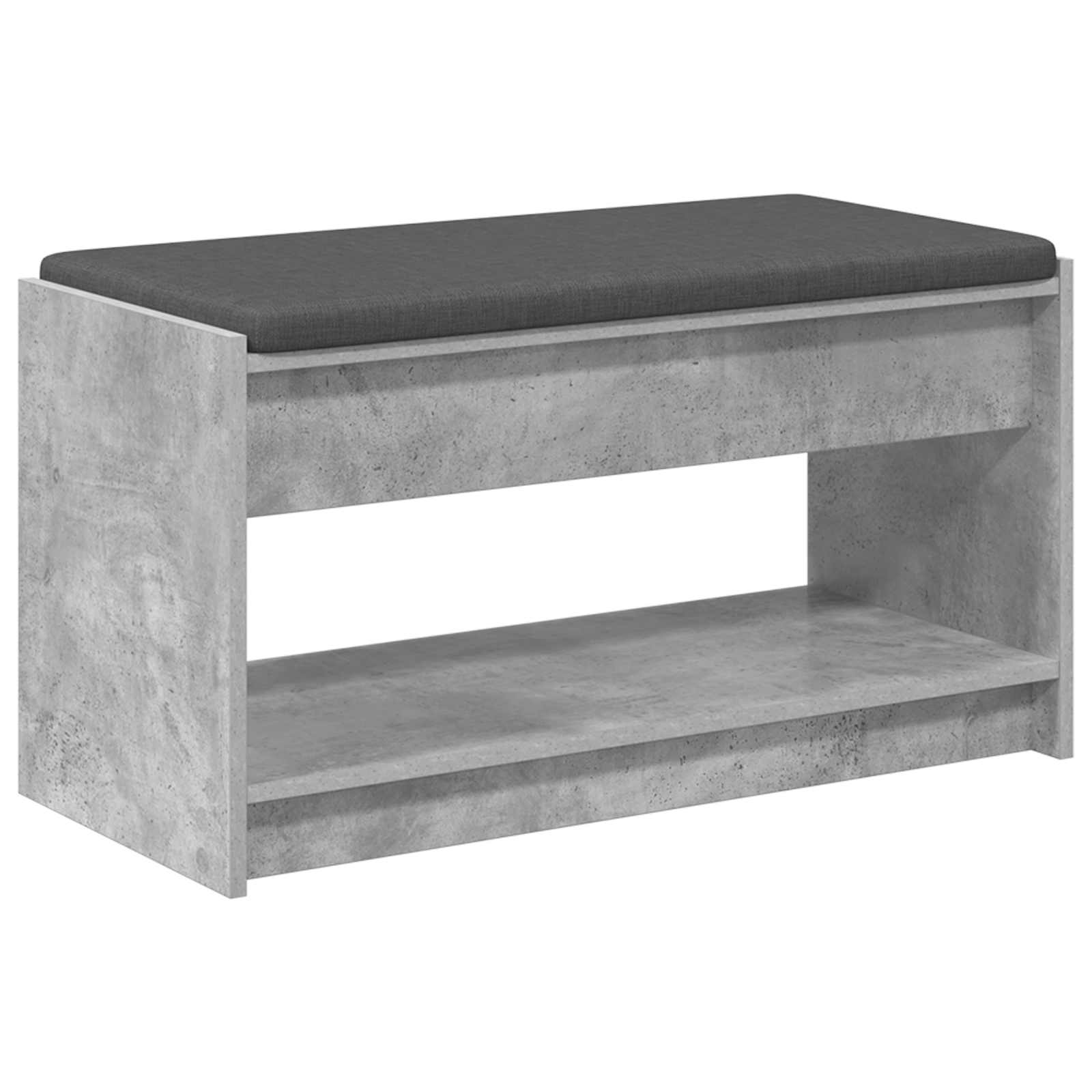 Klupa za hodnik s jastukom Betonsko Siva 83 x 38 x 45 cm
