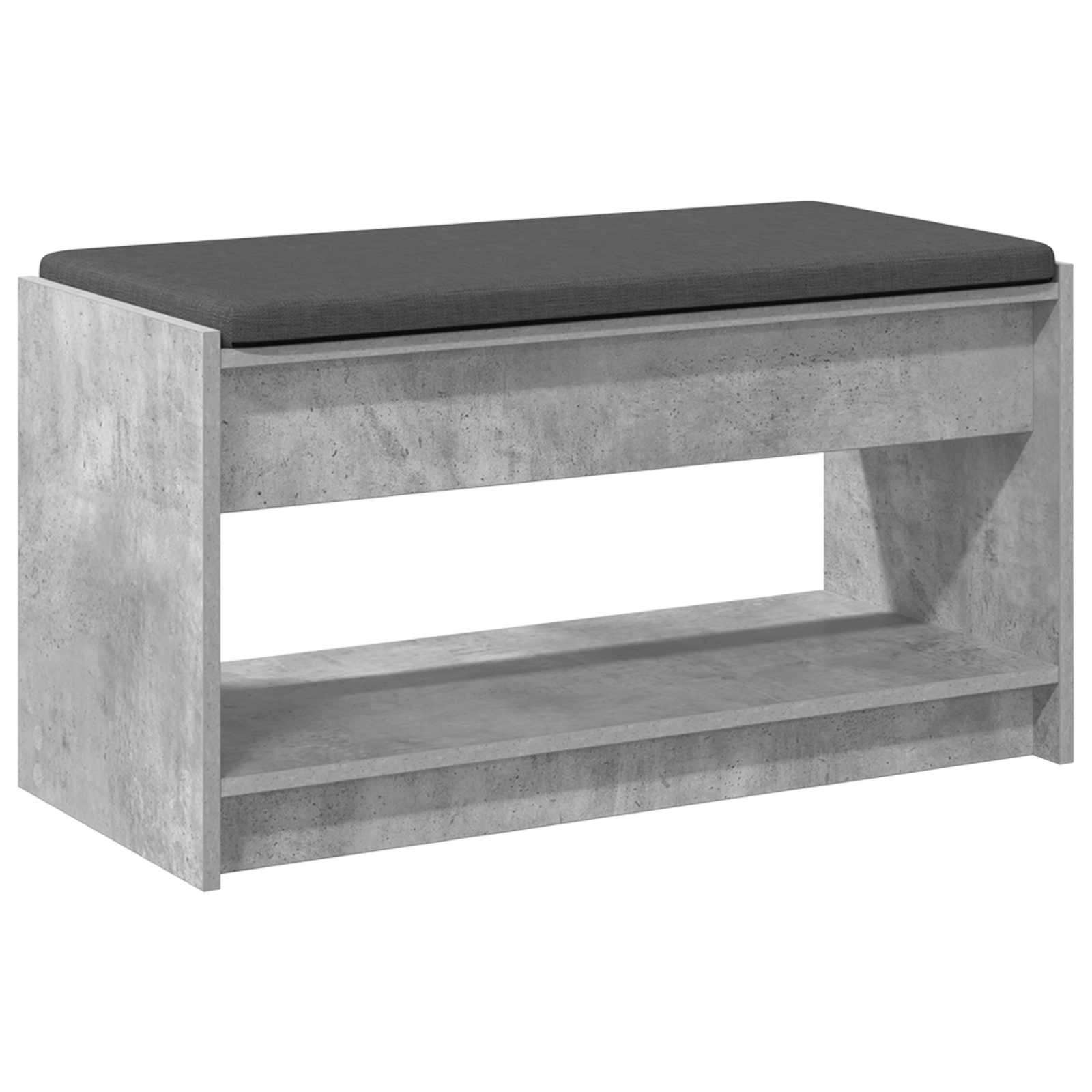 Klupa za hodnik s jastukom Betonsko Siva 83 x 38 x 45 cm
