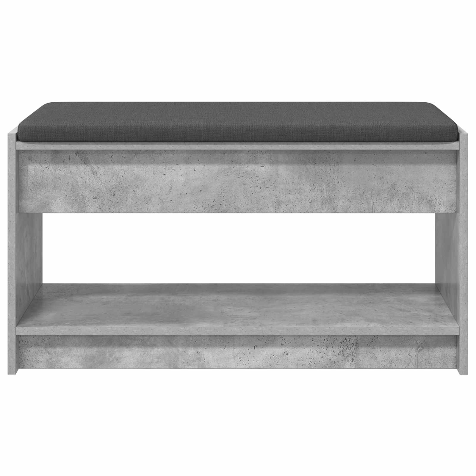 Klupa za hodnik s jastukom Betonsko Siva 83 x 38 x 45 cm