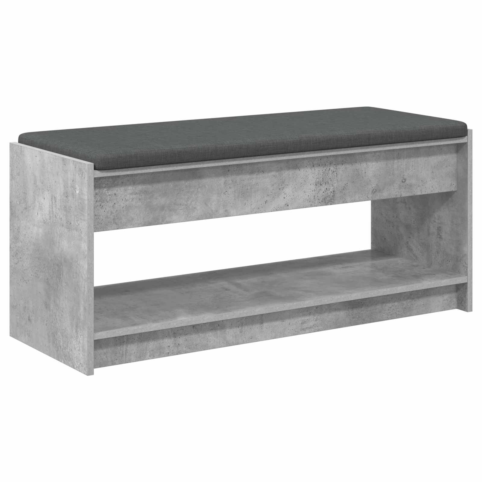 Klupa za hodnik s jastukom Betonsko Siva 103 x 38 x 45 cm