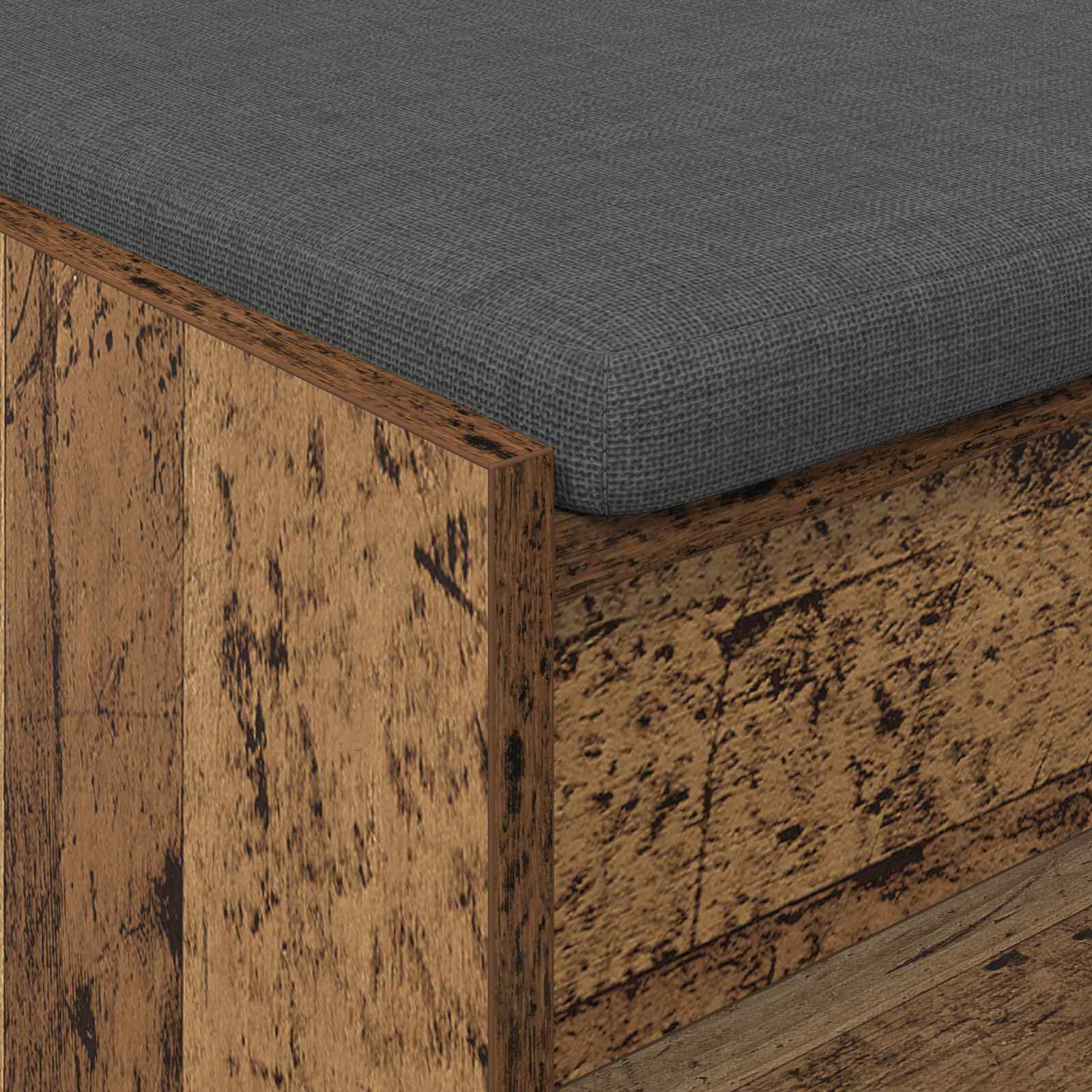 Klupa za hodnik s jastukom Staro drvo 103 x 38 x 45 cm