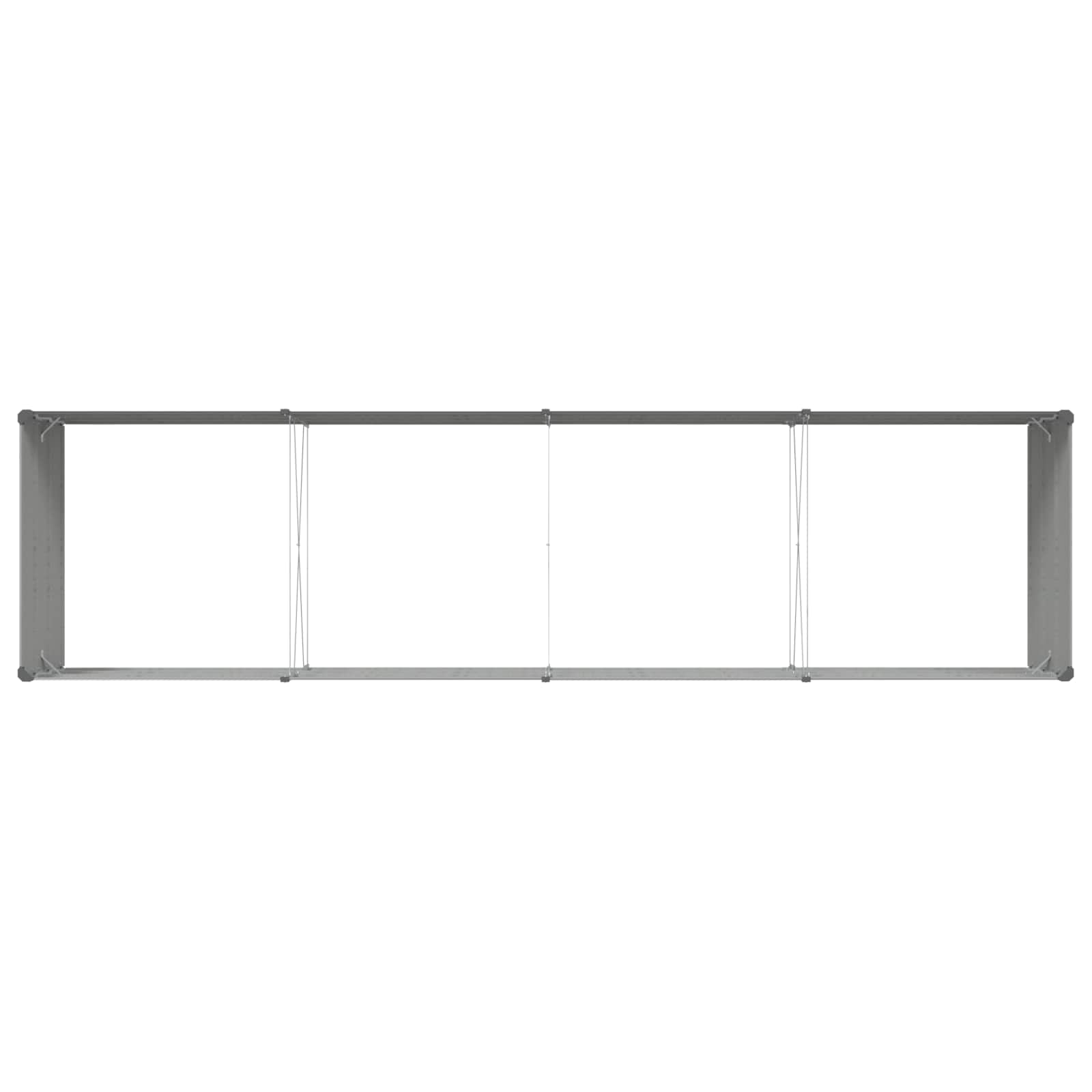 Sadilica Svijetlo siva 385 x 100 x 45 cm Cinkani čelik