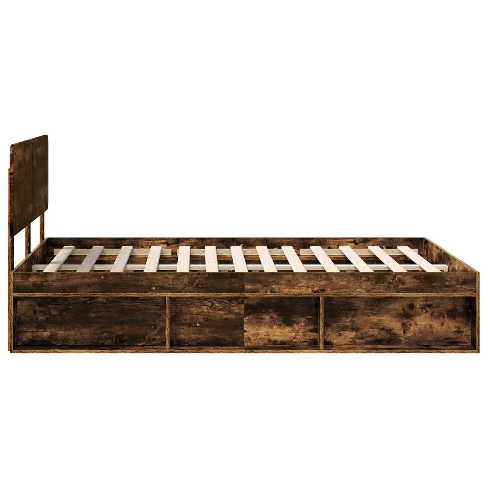 Krevetna konstrukcija s uzglavljem Dimljeni hrast 160 x 200 cm