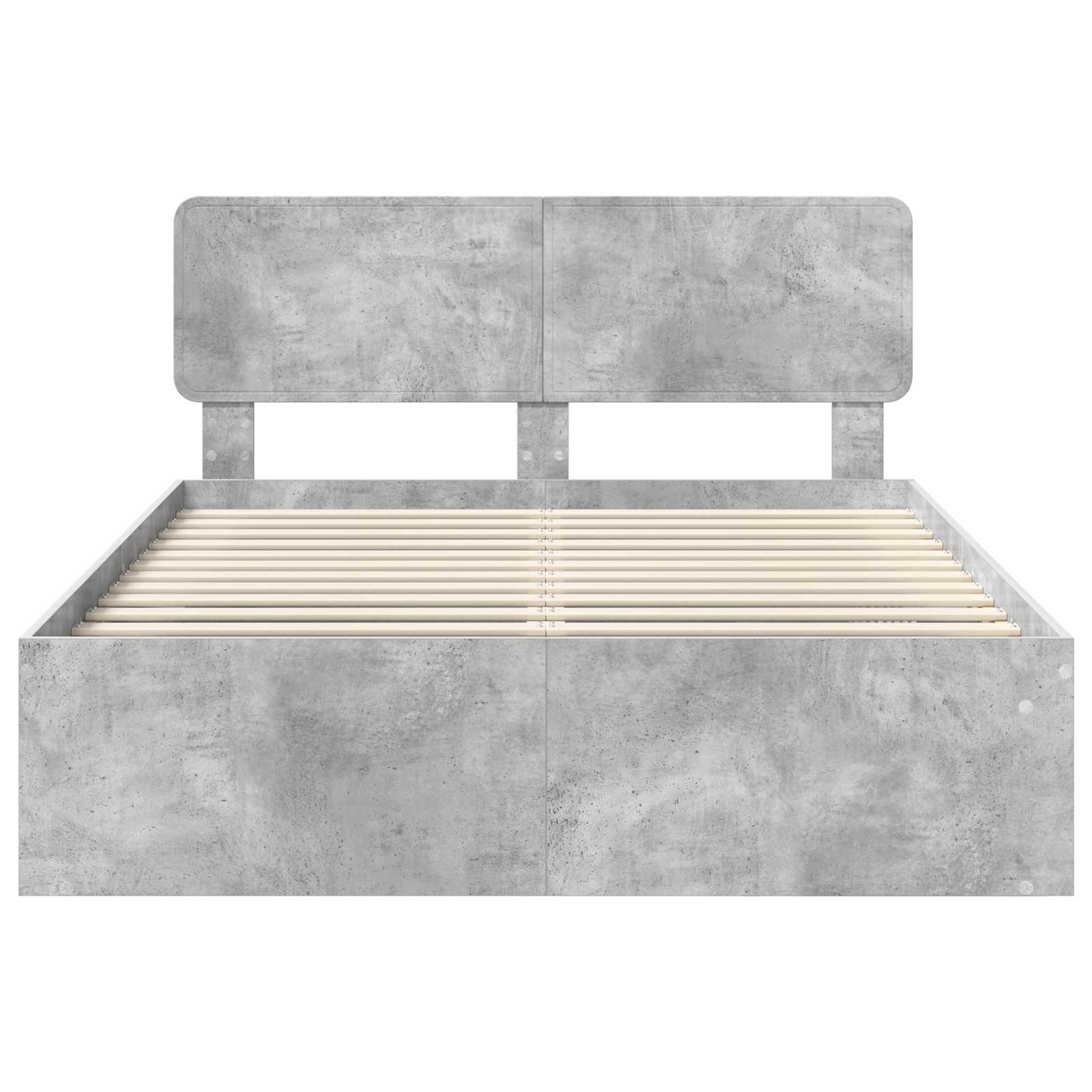 Krevetna konstrukcija Beton 140 x 200 cm Čvrsto borovo drvo